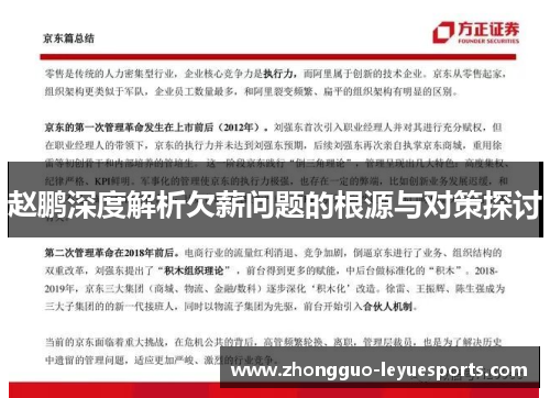 赵鹏深度解析欠薪问题的根源与对策探讨 赵鹏深度解析欠薪问题的根源与对策探讨